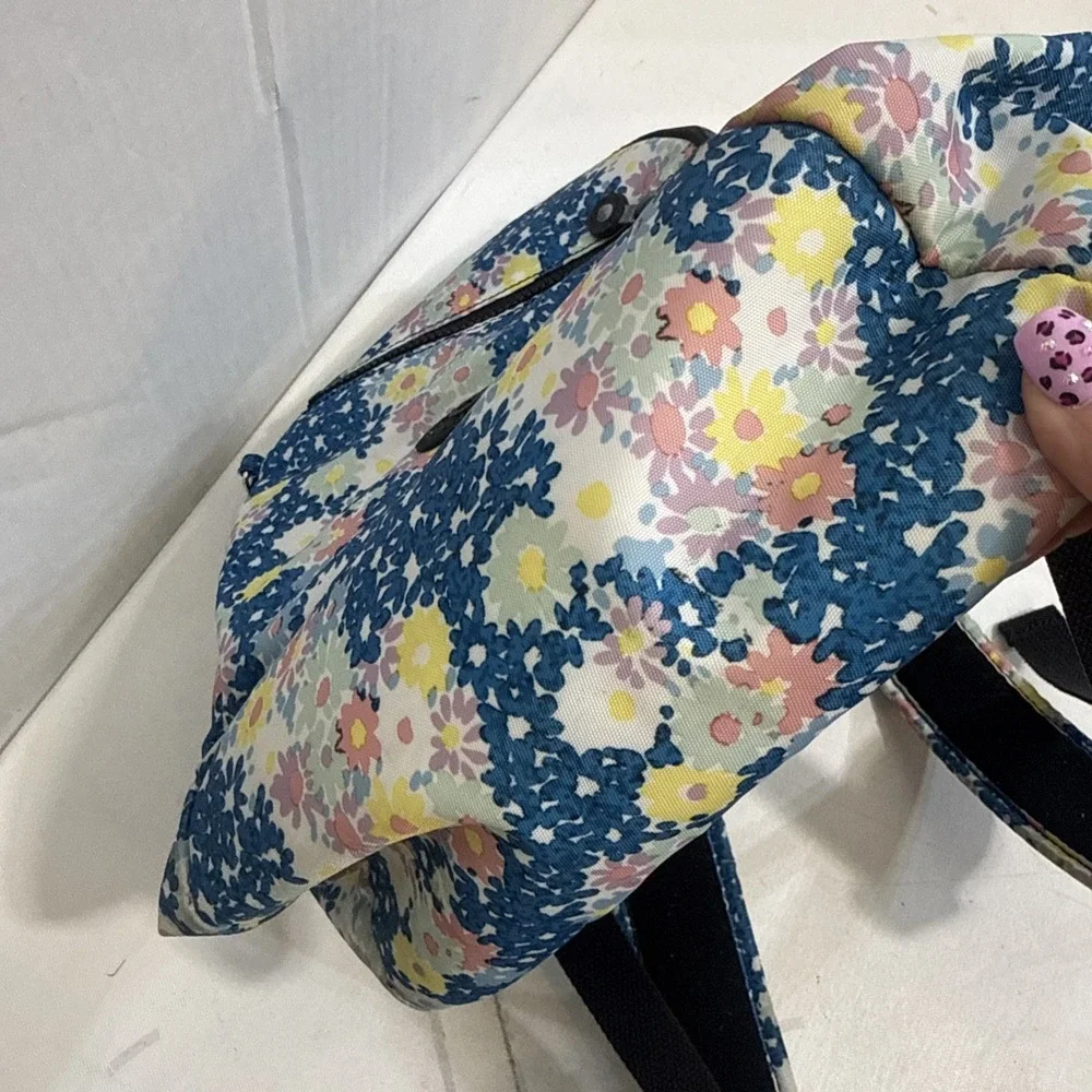 Kipling City Pack Small Backpack Travel School Day Trip Flower Art Bookbag